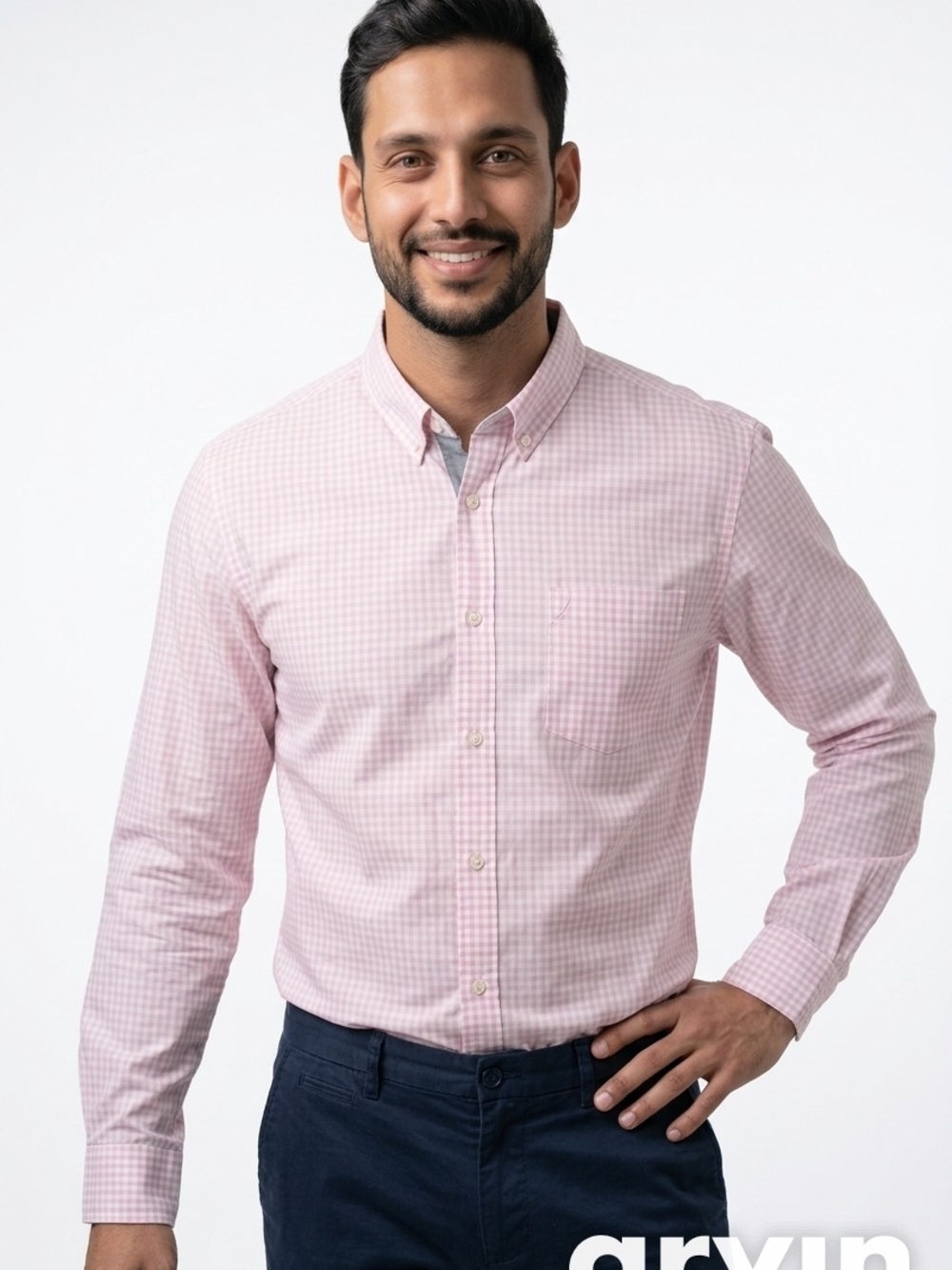 Nautica Pink Gingham Button-Down Shirt